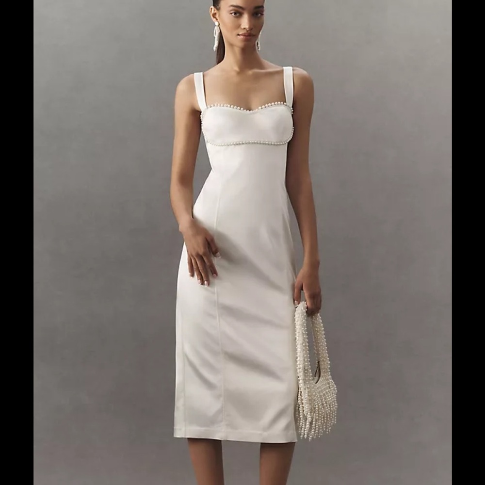 BHLDN Ivory  Midi Dress